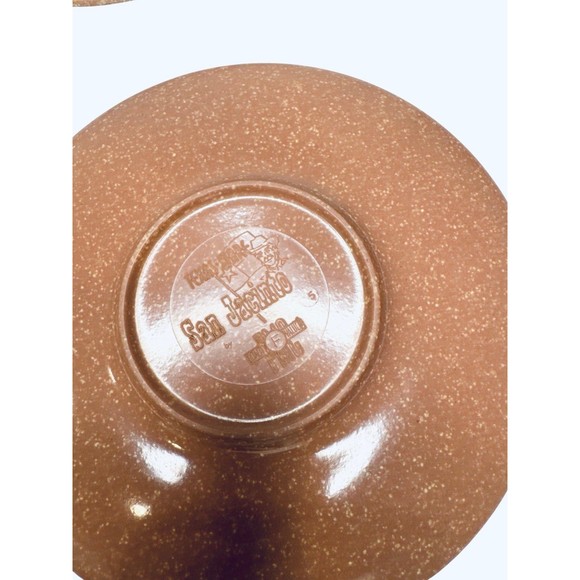 Texas Ware San Jacinto Vintage Saucer Plates Set of 4 Speckle Ware Pink MCM - Picture 7 of 7